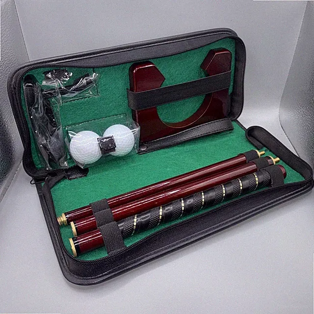 New Executive Golf Putter Gift Set Travel Kit Portable Office Practice Case NV