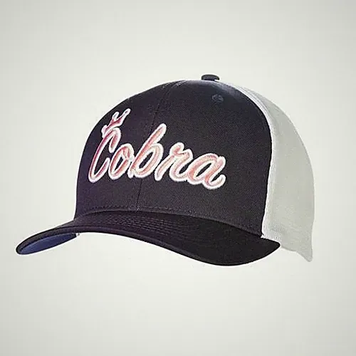 NEW Golf Cobra Crown C Trucker 110 Adjustable SnapBack Cap Navy Blazer