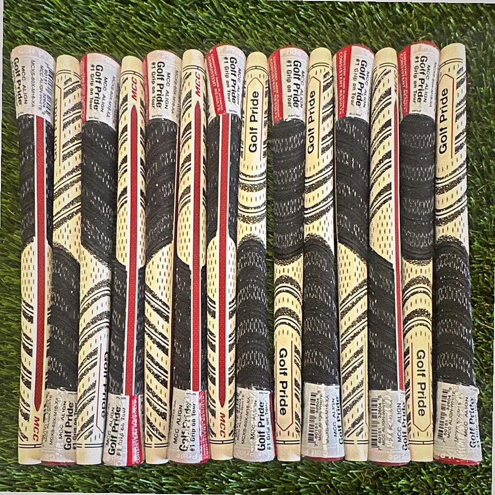 New Golf Pride MCC Align Standard Golf Club Grips Rubber White Grey with tags
