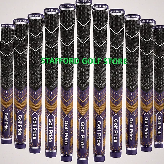 New Golf Pride MCC Plus 4 Teams Grips Purple/Yellow Standard/Midsize Core .600R