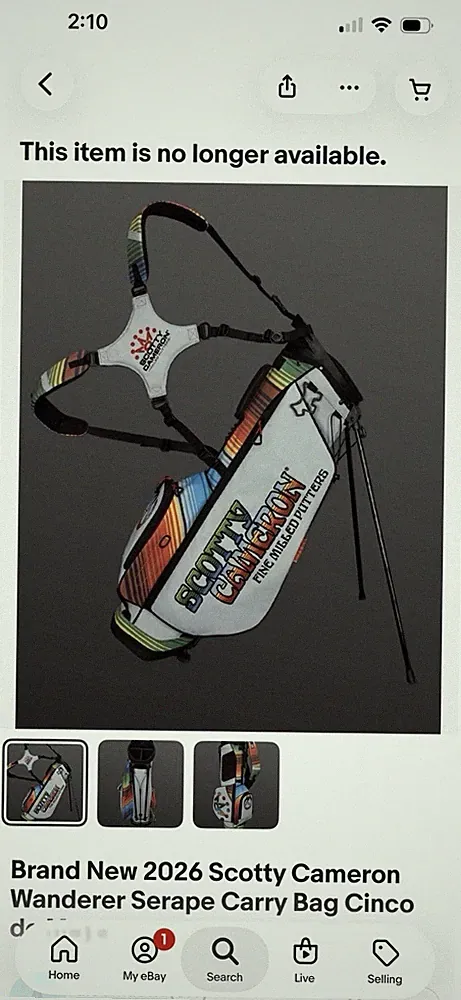 New In Hand Scotty Cameron Serape 2026 Wanderer Bag. Still In Box See Pics