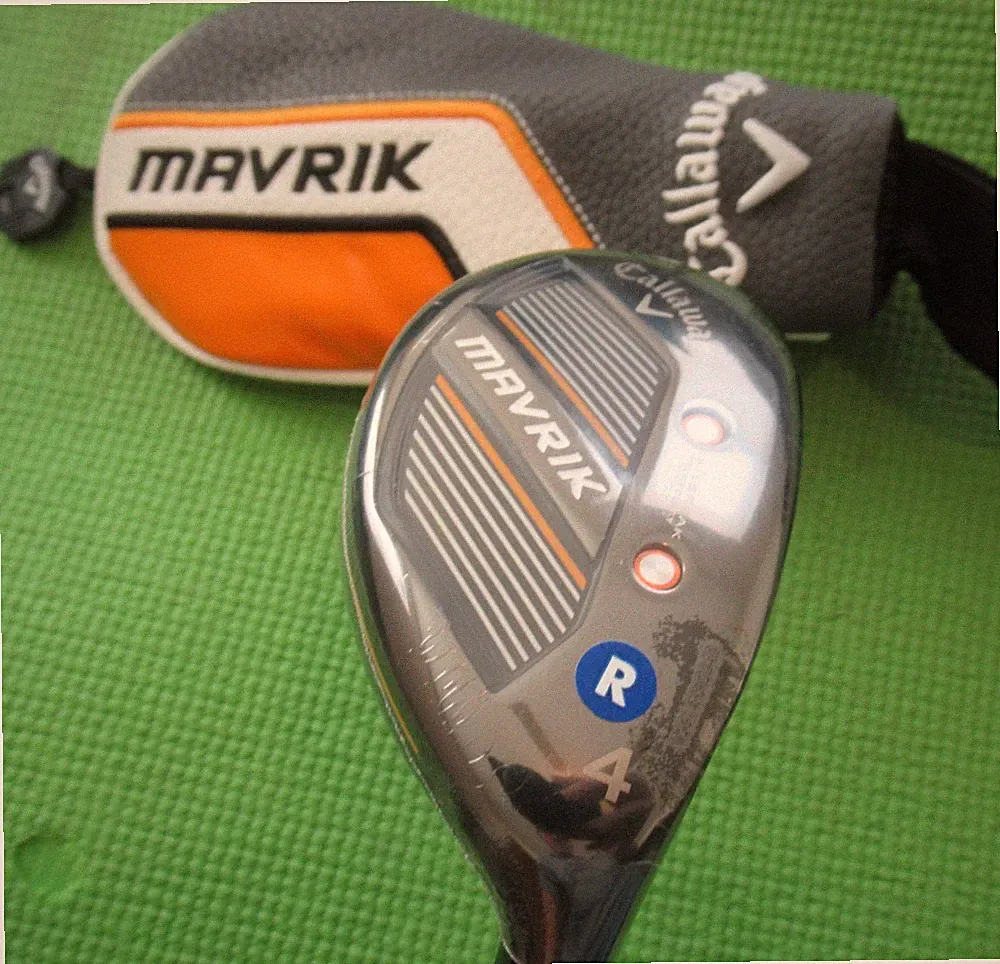 New in plastic Callaway Mavrik 4 hybrid with Pure neon midsize grip + HC