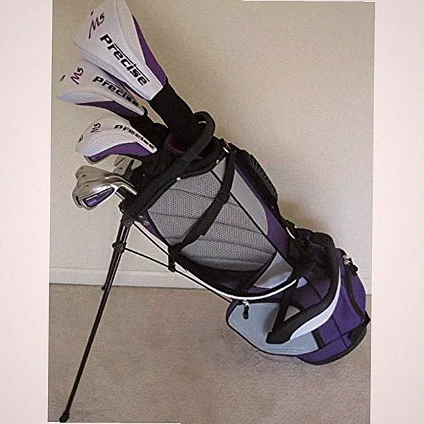 NEW Ladies Complete Golf Club Set Driver, Wood, Hybrid, Irons, Putter, Stand Bag