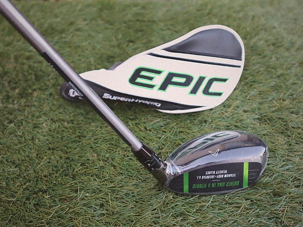 NEW Left Handed Callaway Epic Super Hybrid 4H 21* SteelFiber FC 75 Reg. LH