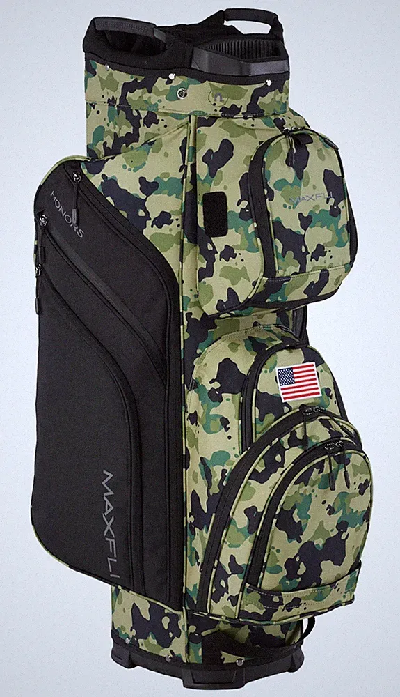NEW MAXFLI 2026 HONORS CART BAG 14-WAY TOP 7-POCKET GOLF CART BAG CAMO