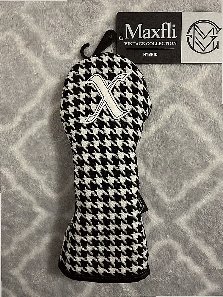 NEW Maxfli Vintage Collection Hybrid Golf Club Head Cover Houndstooth Print