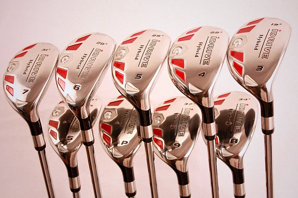 NEW MENS RESCUE GOLF STEEL SHAFTS HYBRIDS 3 4 5 6 7 8 9 PW +FREE SW COMPLETE SET