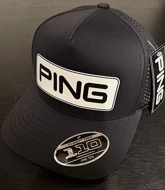 New Ping Tour Vented DELTA Black Adjustable Snapback Hat