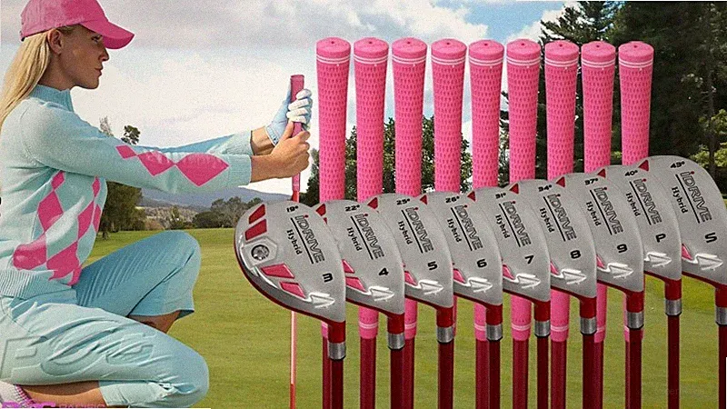 NEW PINK LADIES SENIOR HYBRID RESCUE LADY HYBRIDS 3 4 5 6 7 8 9 PW SW GOLF CLUBS