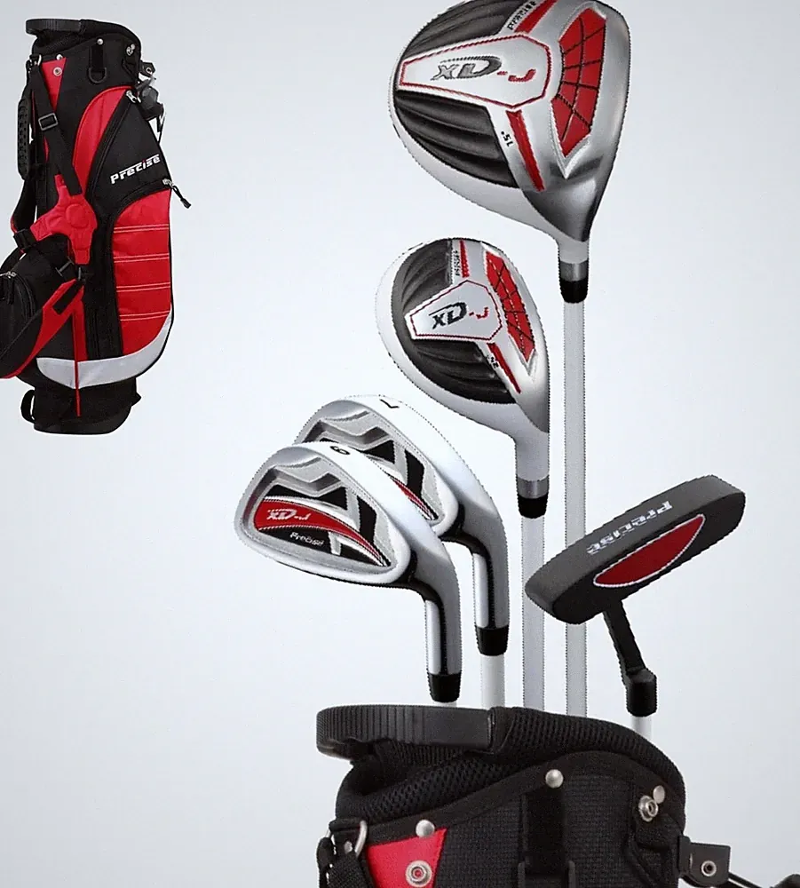 [NEW] Precise XD-J Kids Golf 5 Club Set/ Ages 6-8( 44-52" tall)/ Red/ RH