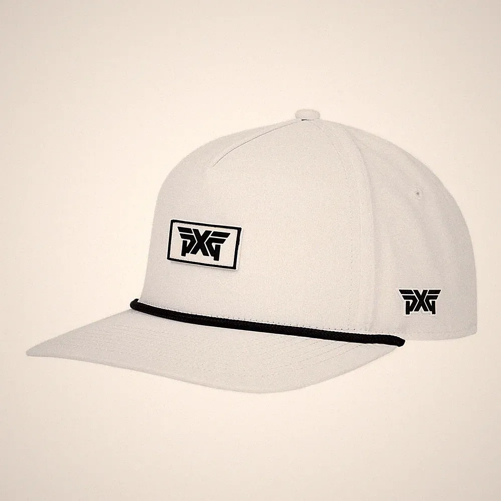 NEW PXG Minimalist Rope White/Black Adjustable Snapback Golf Hat/Cap