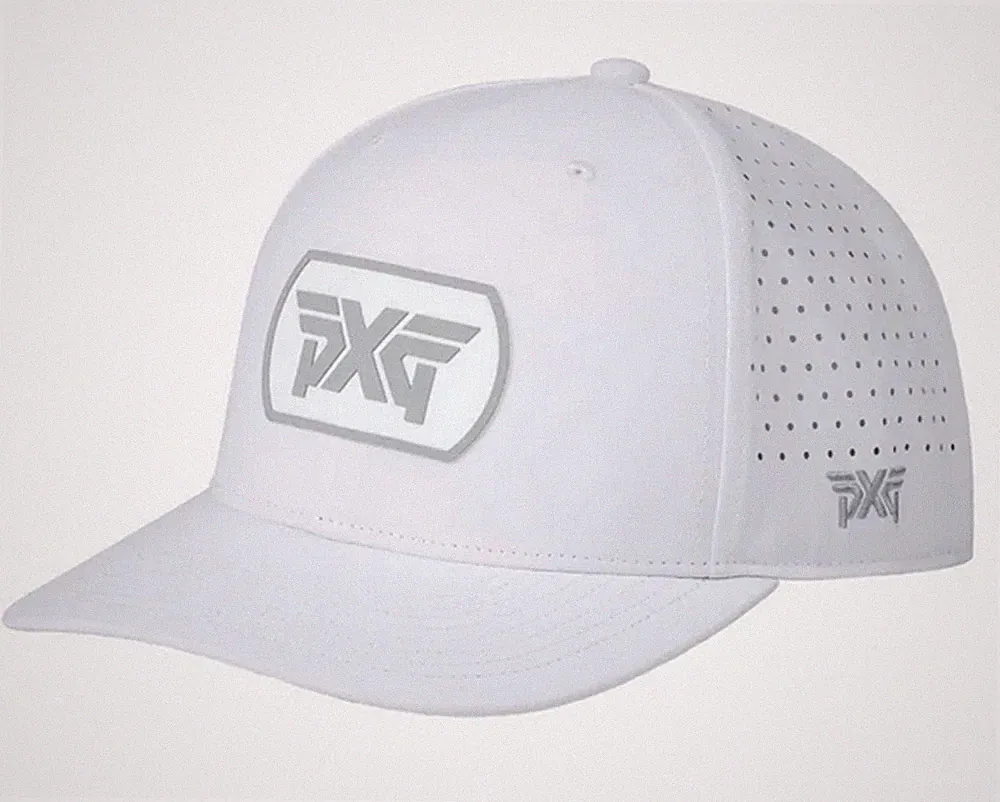 PXG Perforated 6 Panel Dog Tag Snapback Golf Hat