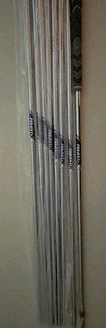 New RIFLE PROJECT X 5.5 Steel Iron Shafts FLIGHTED 8 pcs .370 tip - Firm Flex