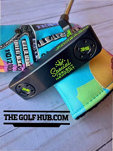 *NEW* Scotty Cameron Custom SS Newport Black PVD 34in Putter- Lime Green Paint
