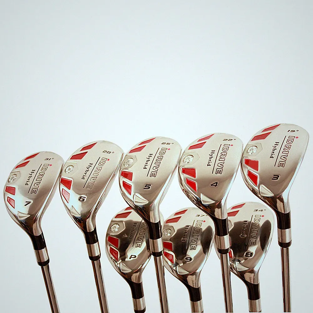 NEW SHORT MENS HYBRIDS 3 4 5 6 7 8 9 FREE PW R GRAPHITE JUMBO GRIPS GOLF CLUBS