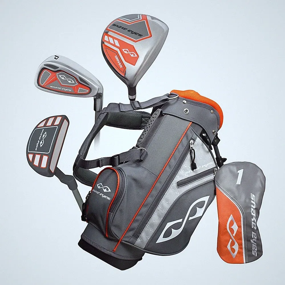 New Snake Eyes Golf Junior 5-Piece Set Ages 3-5 Orange/Grey