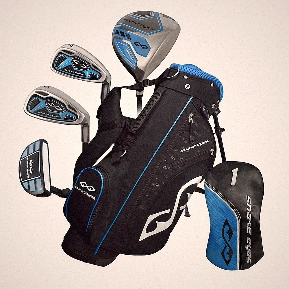 New Snake Eyes Golf Junior Boys 6-Piece Set Ages 6-8 Black/Blue