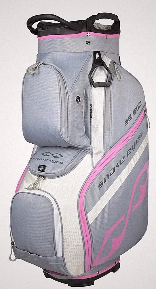 New Snake Eyes Golf Ladies SE500 Cart Bag Gray/Pink