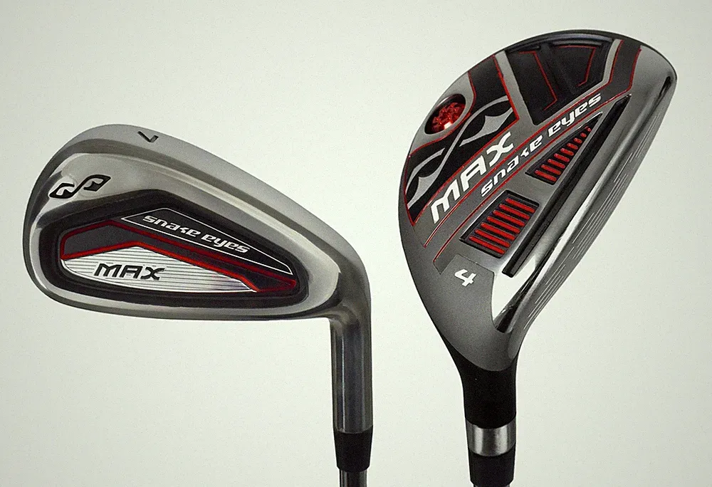New Snake Eyes Golf MAX Combo Irons Graphite/Steel 4/5 Hybrids, 6-PW/SW Reg FLex