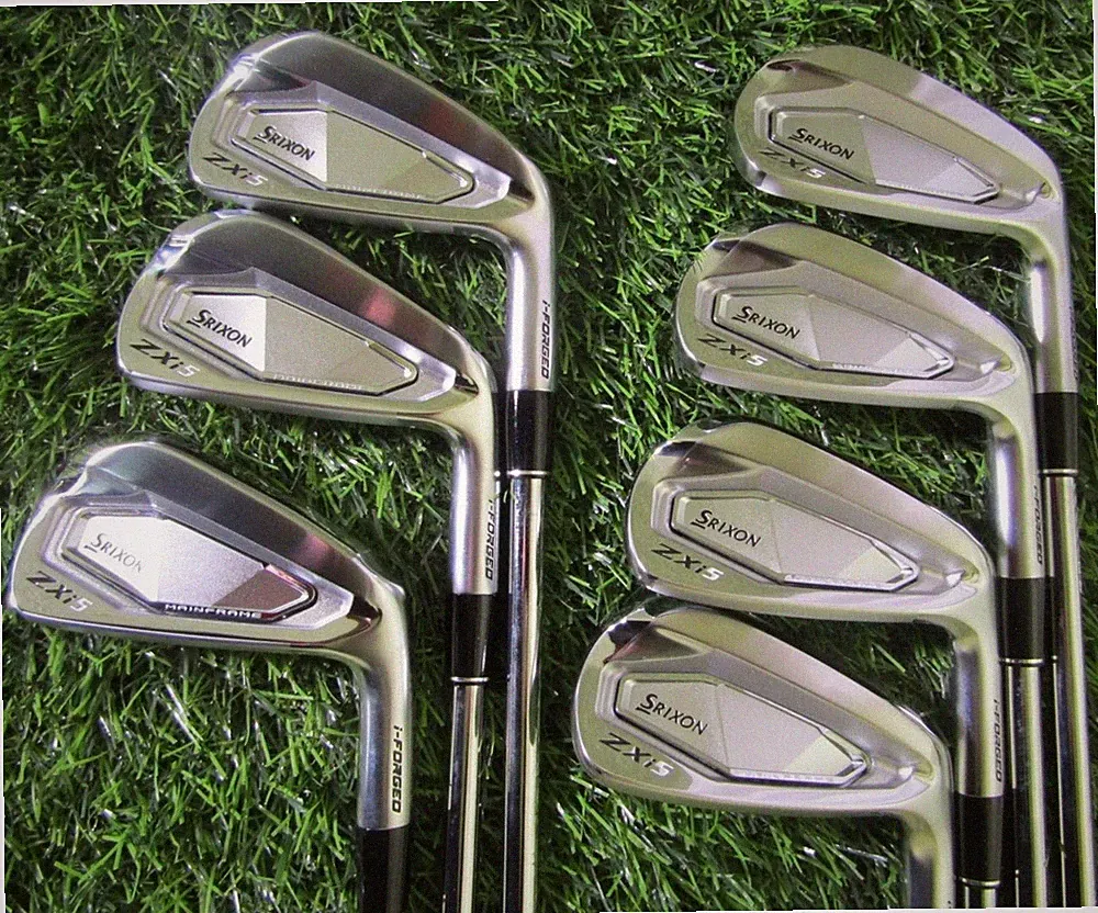 New Srixon ZXi5 iron set, 5-AW, Dynamic Gold Mid 115 S300, Steel, Stiff, Std.