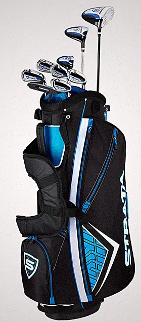 New Strata Golf 12 Piece Complete Set With Bag Regular Flex