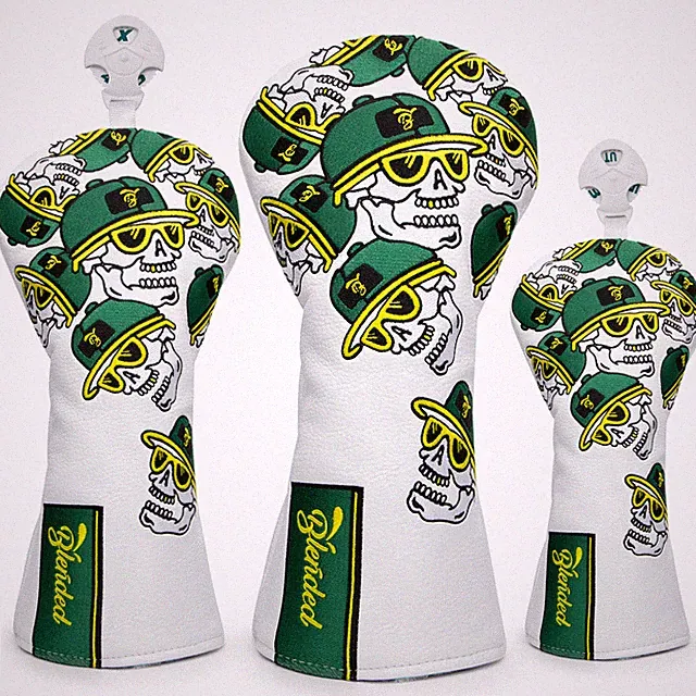 New Stylish Skull Design Golf Club Head Cover Driver Woods Hybrid UT Head Covers