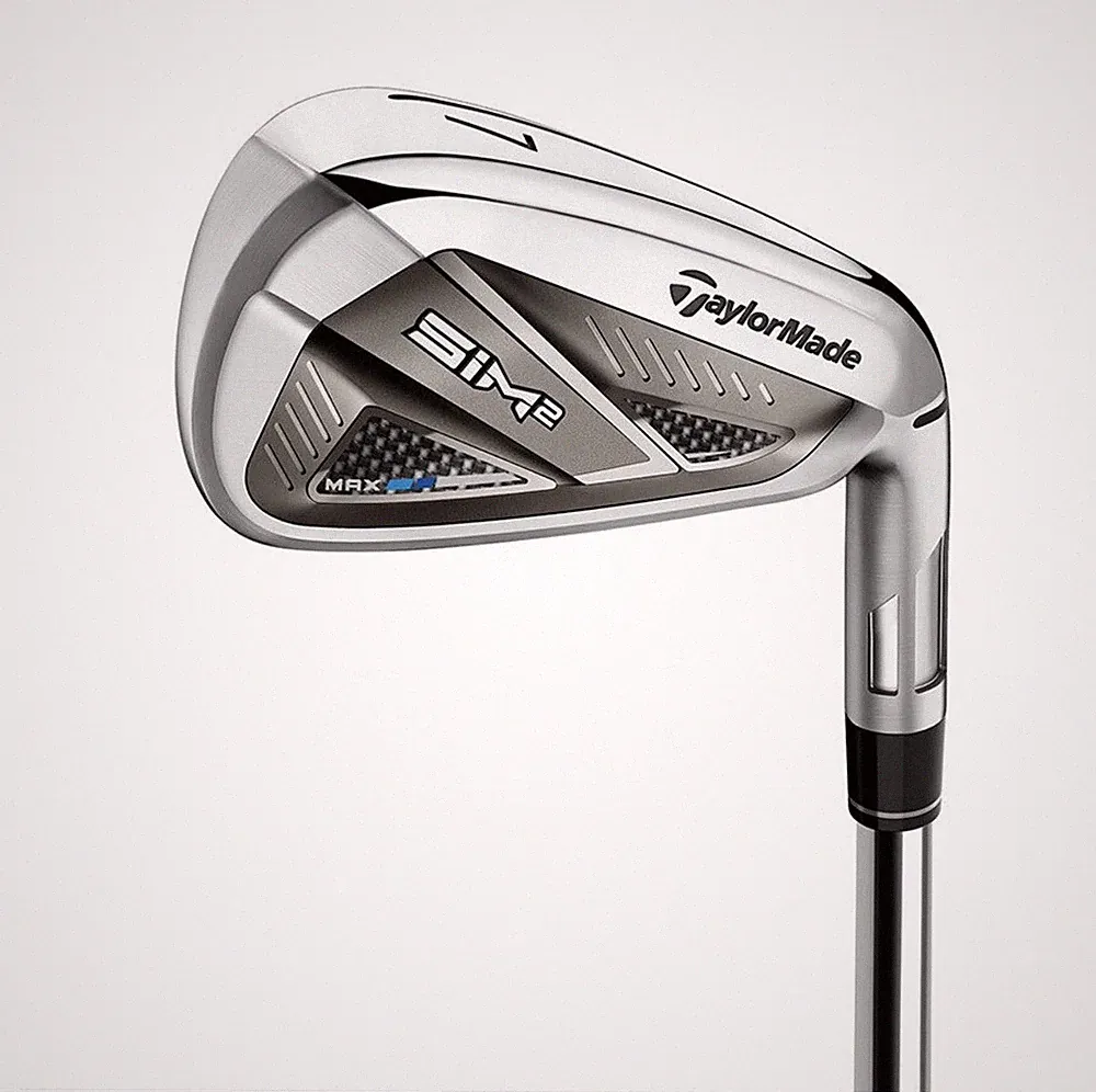 New TaylorMade Men's Golf Clubs SIM 2 Max Iron Set (5-AW) Steel Regular Flex