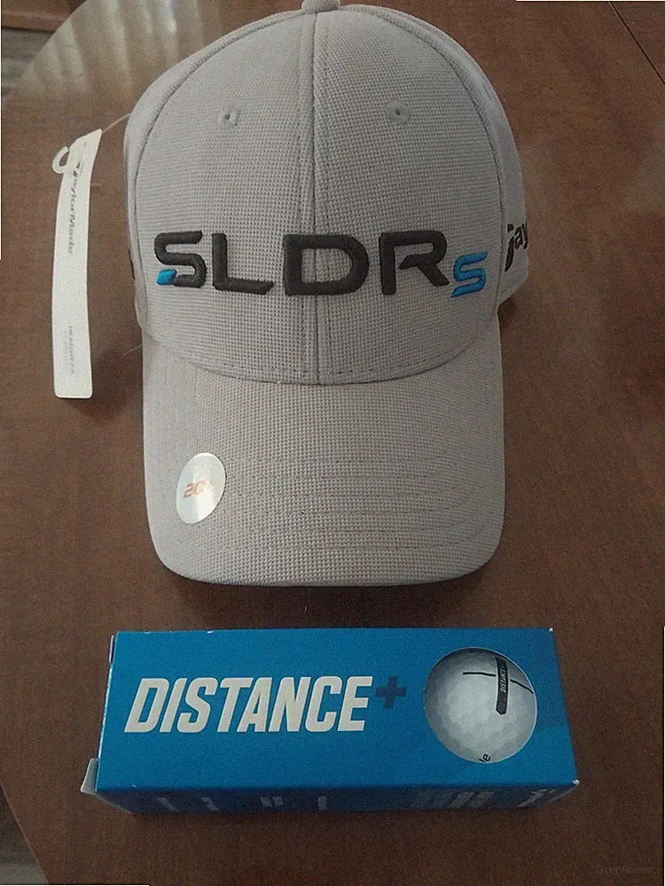 New TaylorMade SLDRs Golf Cap Hat Adult Adjustable Gray and 3 golf balls