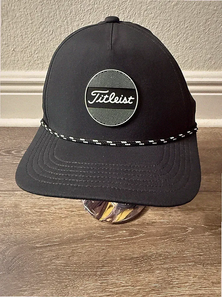 New Titleist Hat Golf Junior Youth Boardwalk Rope adjustable for Kids Black