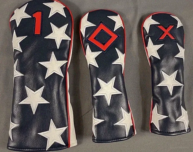 NEW TITLEIST STARS LEATHER HEADCOVER SET - DRIVER/FAIRWAY/HYBRID