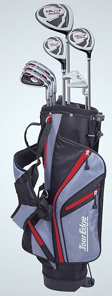 New Tour Edge Golf HL-J 5X2 8 Piece Junior Set Red Ages 9-12 [58"-64"]