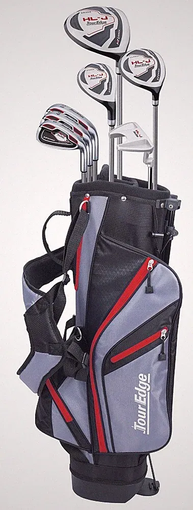 New Tour Edge Golf HL-J 5X2 8 Piece Junior Set Red Ages 9-12 [58"-64"]