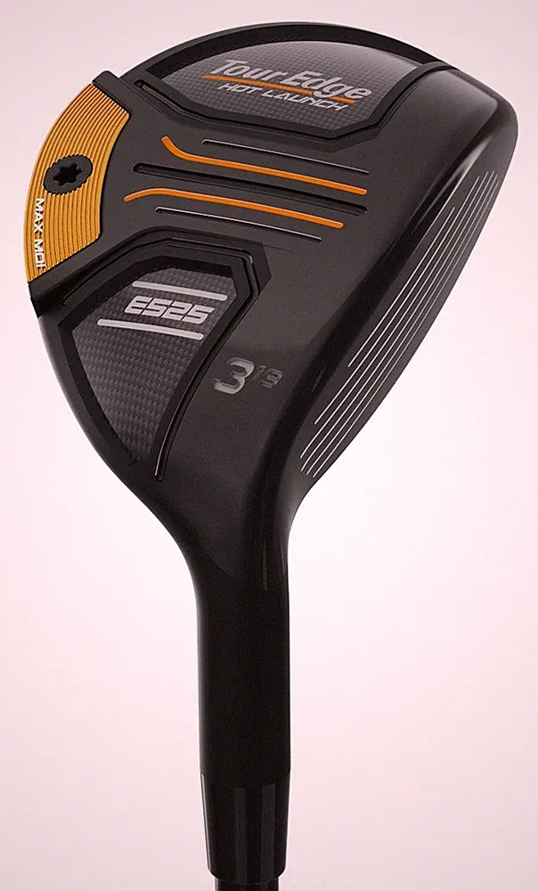 New Tour Edge Golf Hot Launch E525 25* #5 Hybrid Stiff Flex [Mamiya Helium]