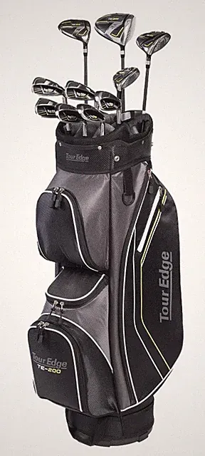 New Tour Edge Golf LH TE-200 Complete Set With Bag Graphite Senior (Left Handed)