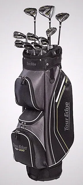 New Tour Edge Golf TE-200 Complete Set With Bag Uniflex +1"