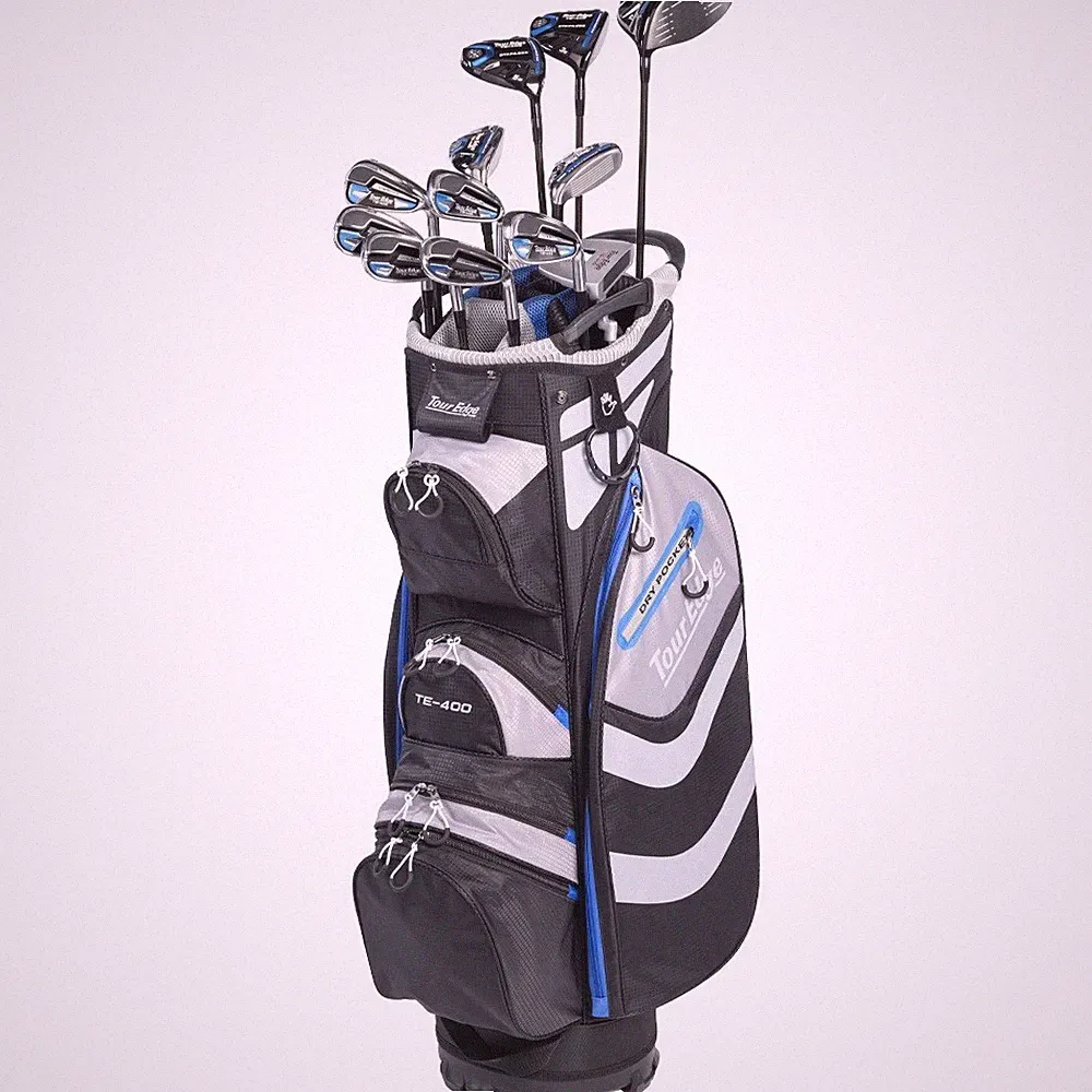 New Tour Edge Golf TE-400 Complete Set With Bag Graphite/Steel Uniflex +1"