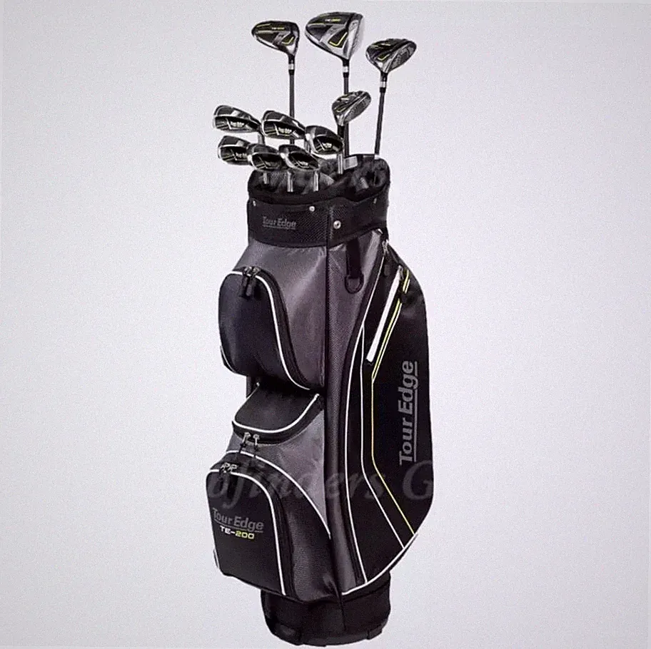 NEW Tour Edge TE-200 12-Piece Complete Set Factory Steel Uniflex w/Stand Bag