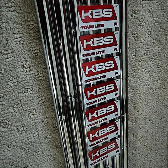 NEW Uncut KBS Tour Lite Steel Iron Shafts Regular Flex 4-PW .355 Taper Tip (7)