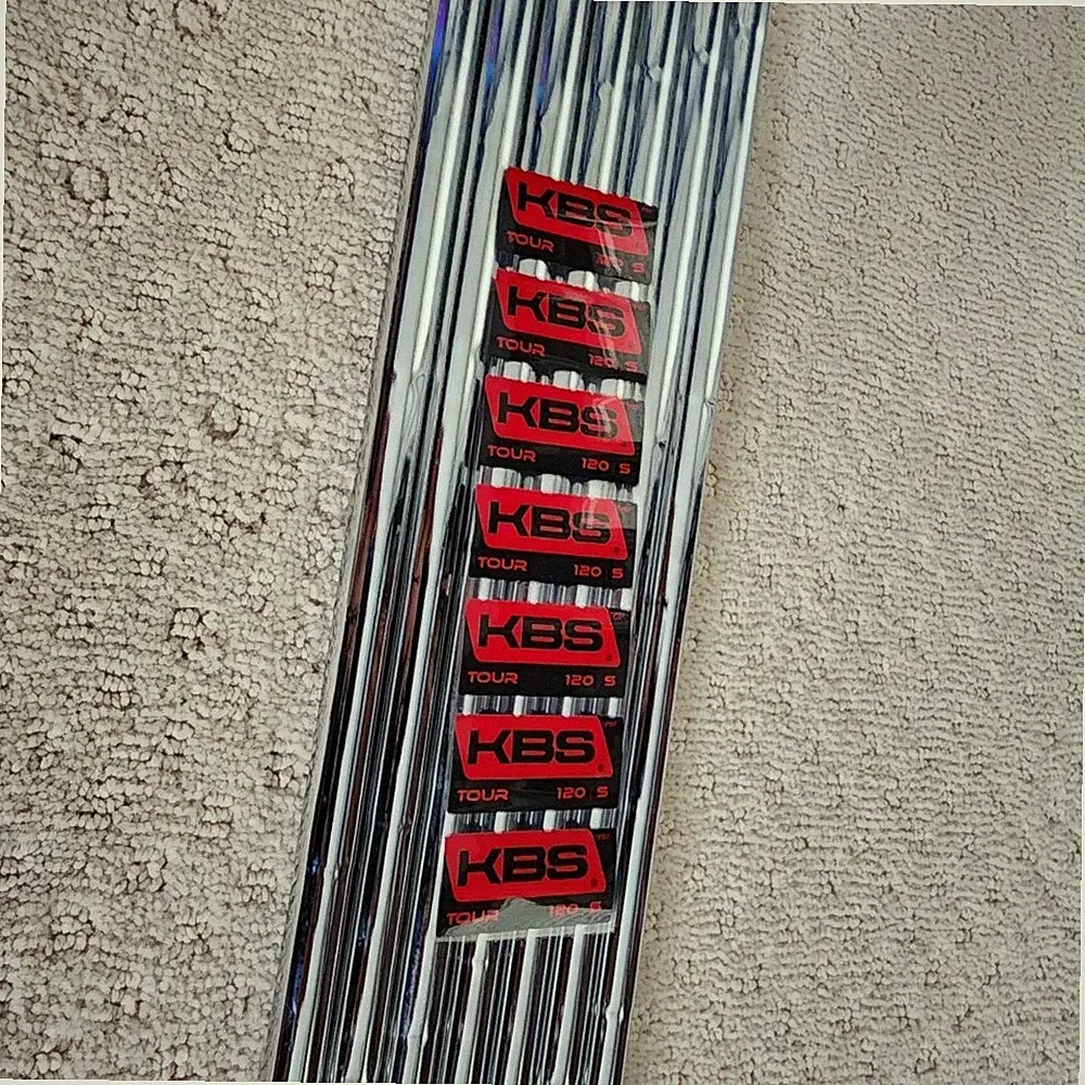 NEW Uncut KBS Tour Steel Iron Shaft Stiff Flex 4-PW 7 Shafts .355 Taper Tip