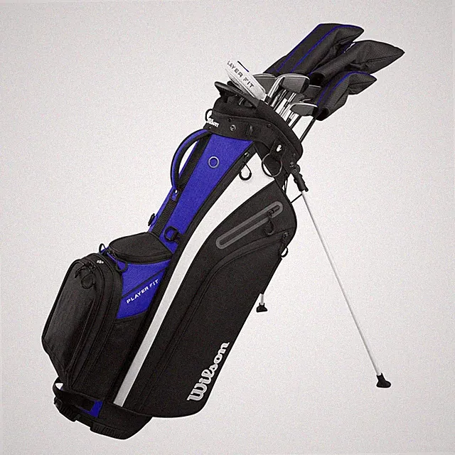 NEW Wilson PlayerFit Mens Complete Set w/ Driver, Irons, Bag, Putter & Stand Bag