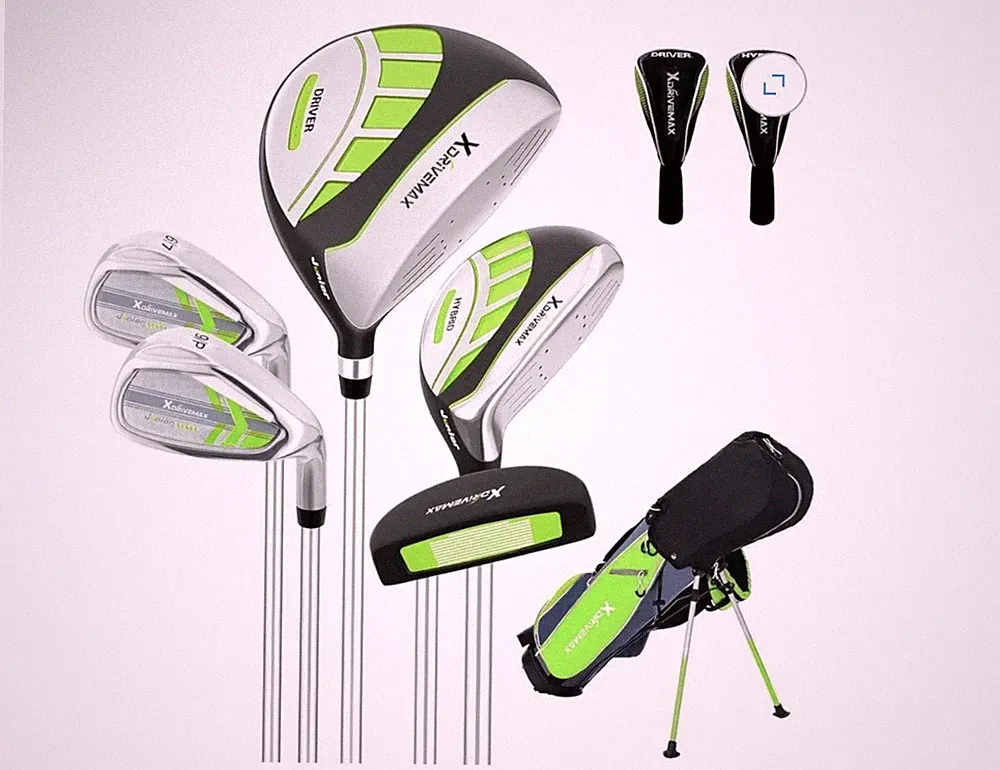 NEW XDriveMax Junior Golf Club Set 6PCS Ages 8-10 Stand Bag RH Green