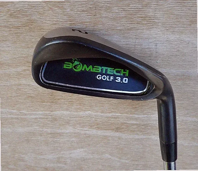 NICE BLACK BOMBTECH 3.0 2 IRON STIFF FLEX 19 LOFT STIFF STEEL SHAFT RIGHT HAND