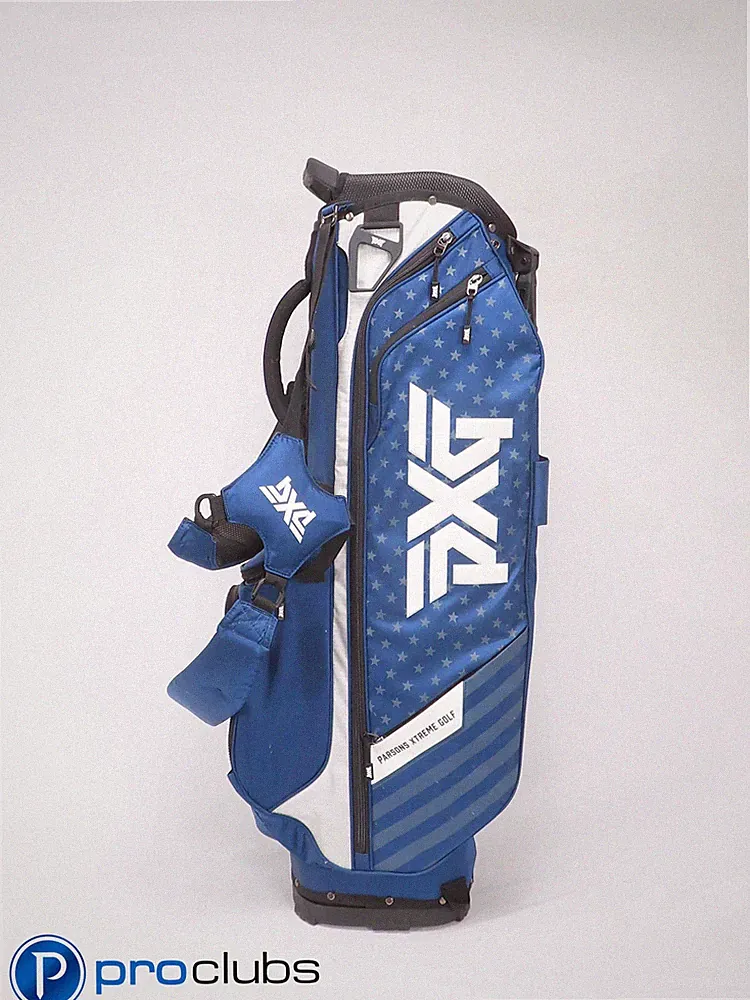 Nice PXG Stars & Stripes Carry / Stand Golf Bag w/Rainhood - Blue 511739