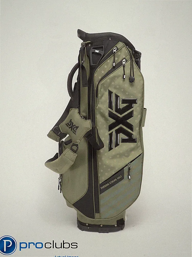 Nice PXG Xtreme Carry / Stand Golf Bag w/Rainhood - Green/Black 518569