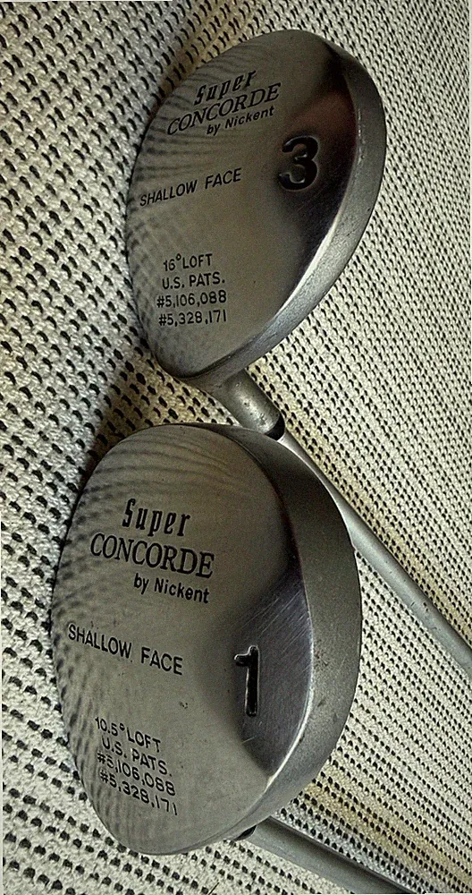 Nickent Super Concorde Shallow Face 10.5°/16° Loft Fairway Woods LH Navi Hawk+