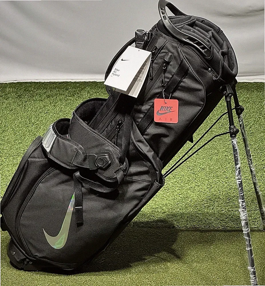 Nike 2026 Air Hybrid 2 Golf Carry Stand Bag 14-Way w/ Rain Hood Color: Black NEW