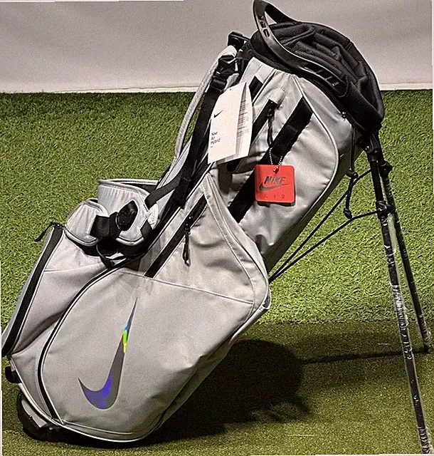 Nike 2026 Air Hybrid 2 Golf Carry Stand Bag 14-Way w/ Rain Hood Color: Gray NEW