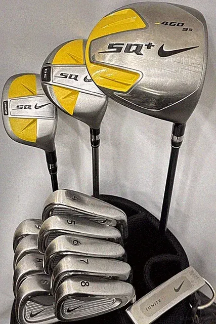 NIKE Club Set 1W 3W 3H 4-9i Pw Aw Sw PT 13pc RH Graphite & Steel Stiff Men Golf