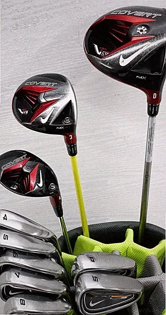 NIKE Club Set 1W 3W 4H 4-9i Pw Sw PT 12pc RH Graphite & Steel Stiff Men Golf