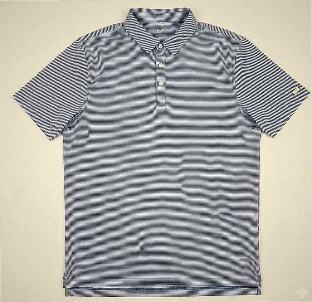 Nike Dri-FIT Player Men's Striped Golf Polo, Diffused Blue/Brushed Silver Medium